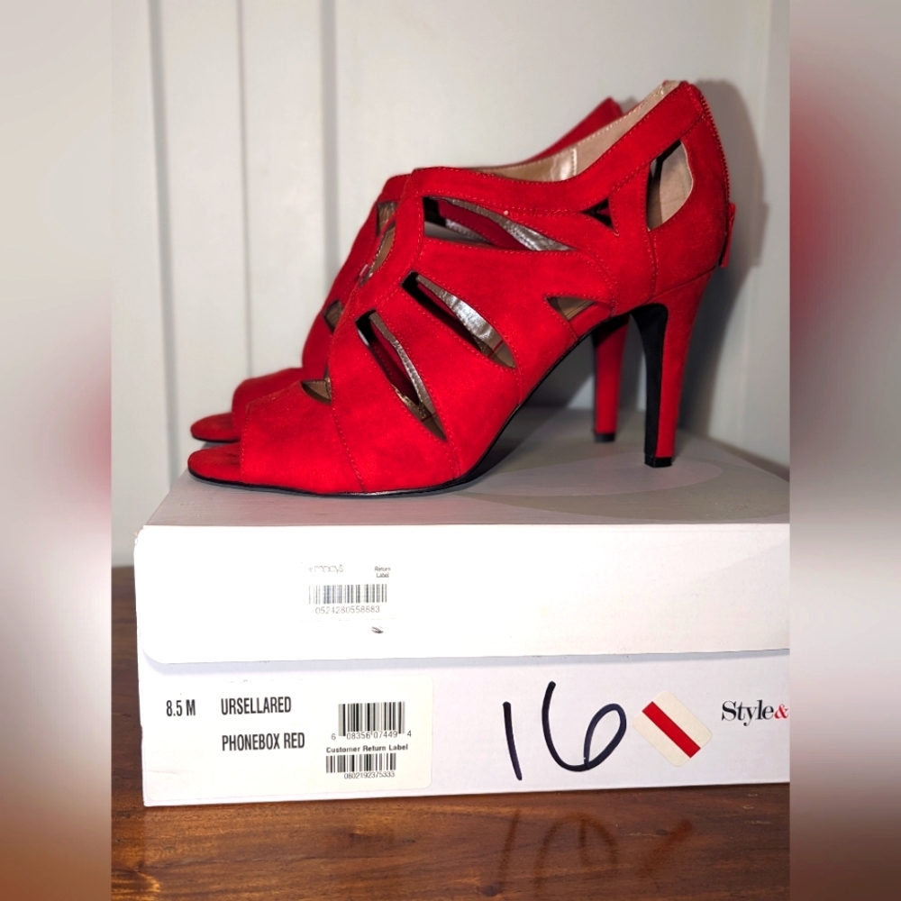 Red Style&Co Sandals Heels size 8.5